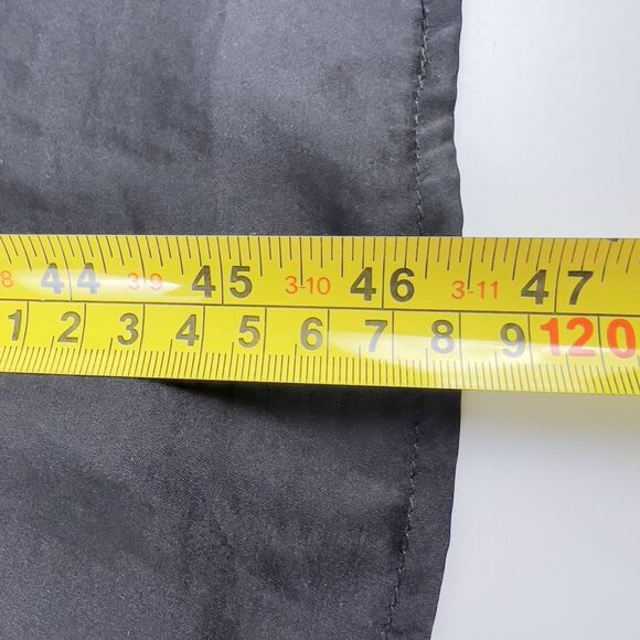 Band of Gypsies Womens L Slip Dress Midi Dress Black Fringe Lace Trim Satin Feel - Picture 9 of 9